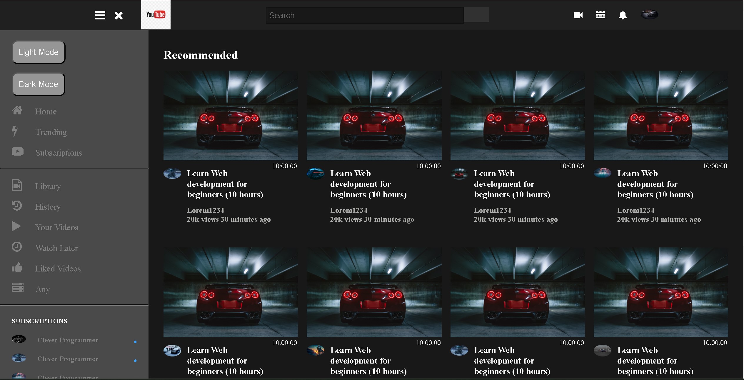 Youtube Clone